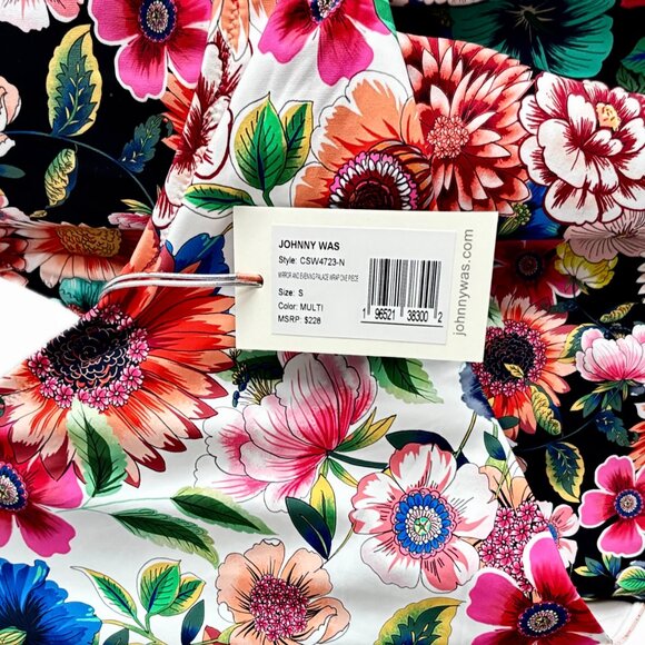 Johnny Was Mirror and Evening Palace Wrap 1-Piece Swimsuit Sz S NWT $225 - Picture 9 of 11